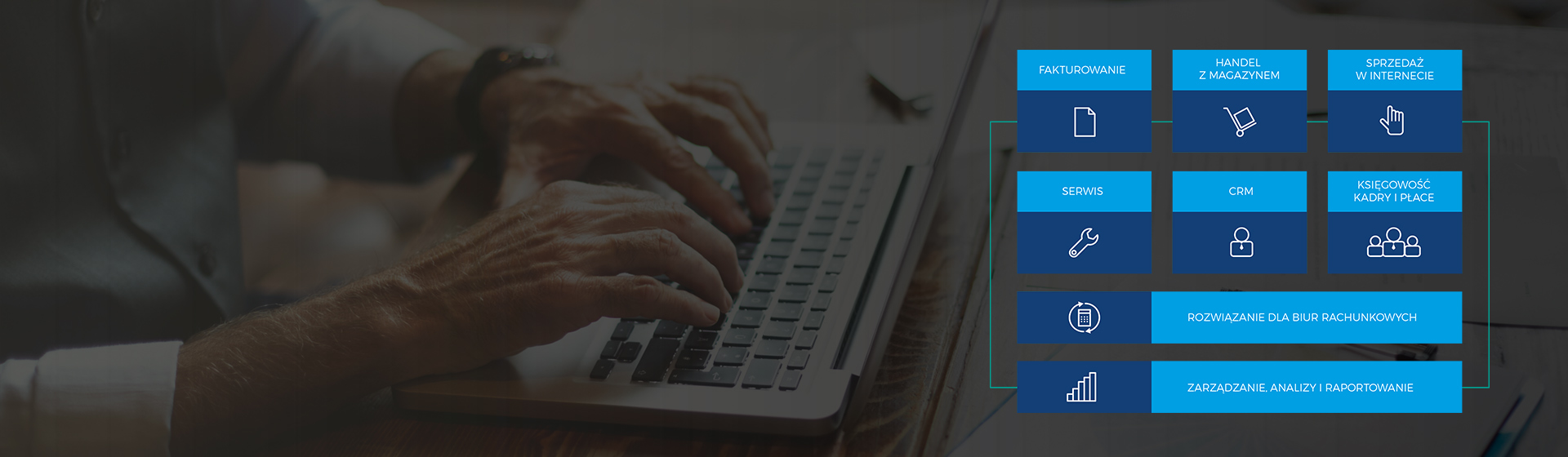 Slajd #3 - osoba pisząca na laptopie